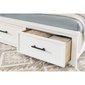 Detail view of Ashbryn White King Storage Bed
