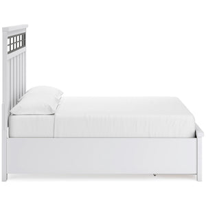 Side view of Ashbryn White King Storage Bed
