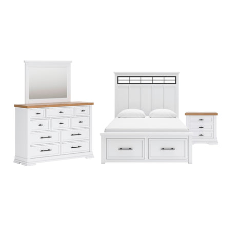 Ashbryn White Queen 4 Piece Room Group QK1104784