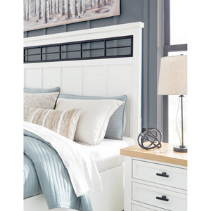 Detail view of Ashbryn White King 4 Piece Room Group