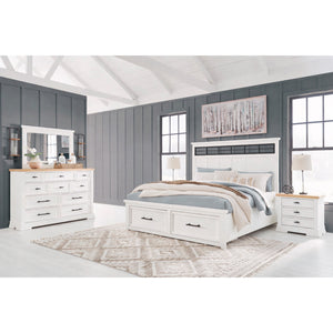 A room setting featuring Ashbryn White King 4 Piece Room Group