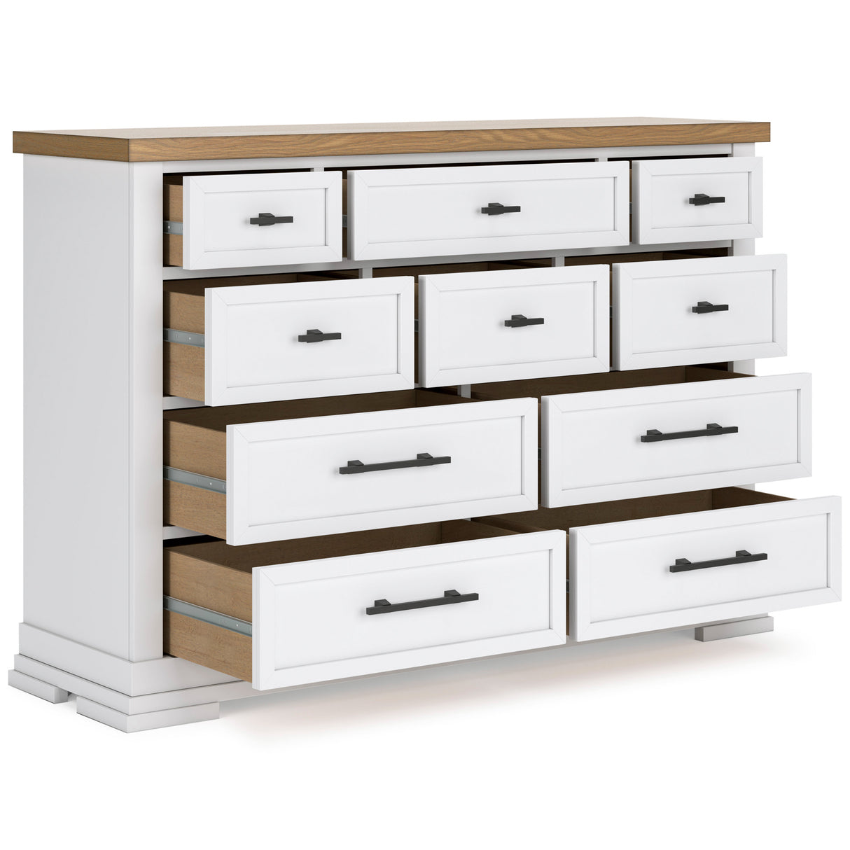 Open view of Ashbryn White Dresser
