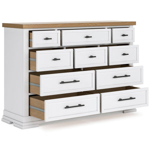 Open view of Ashbryn White Dresser
