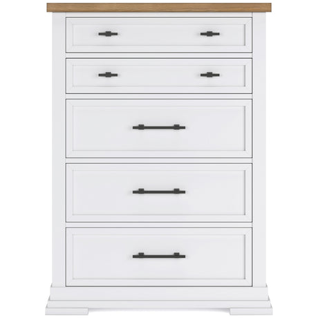 Ashbryn White 5 Drawer Chest QK1104788