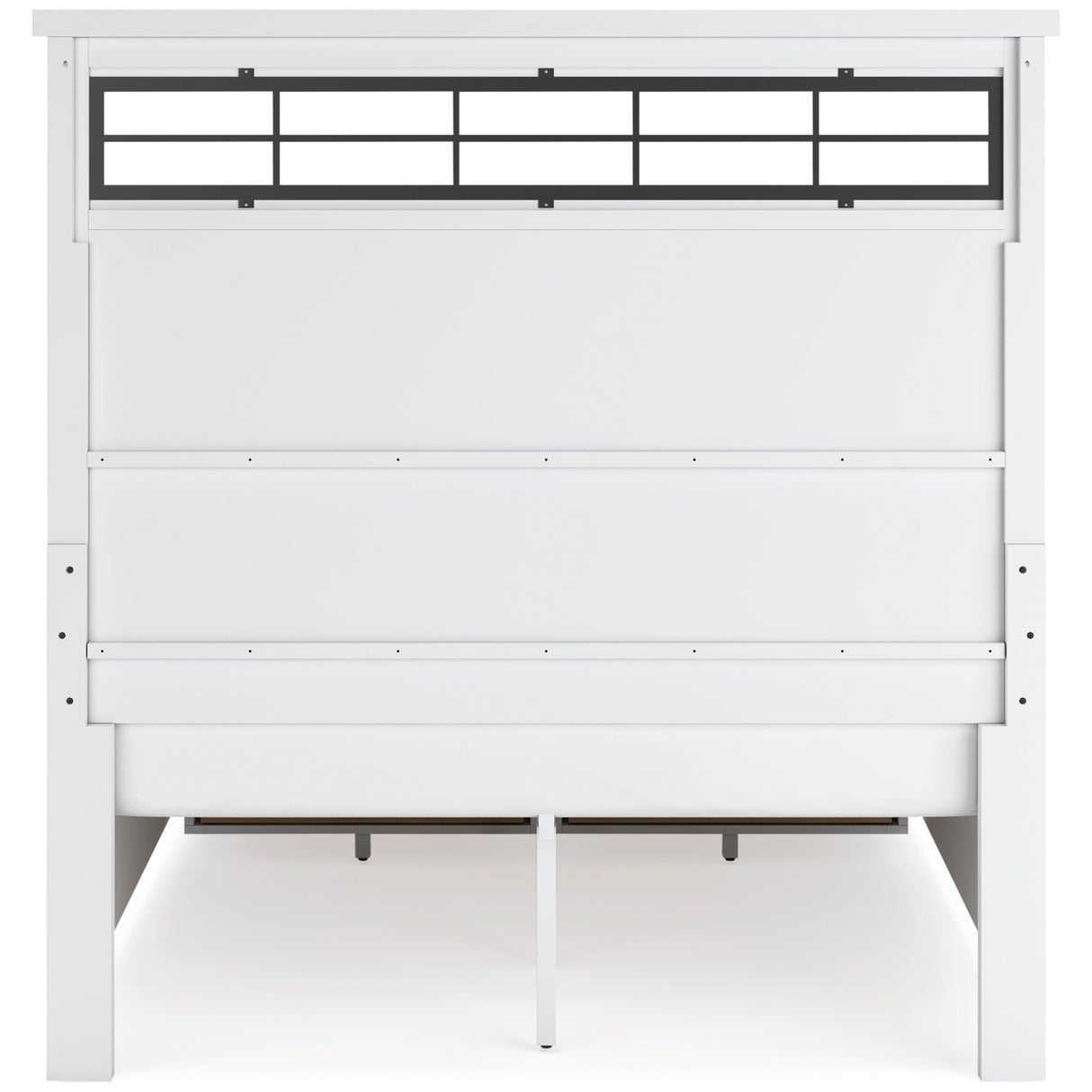Back view of Ashbryn White Queen Storage Bed