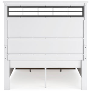 Back view of Ashbryn White Queen Storage Bed