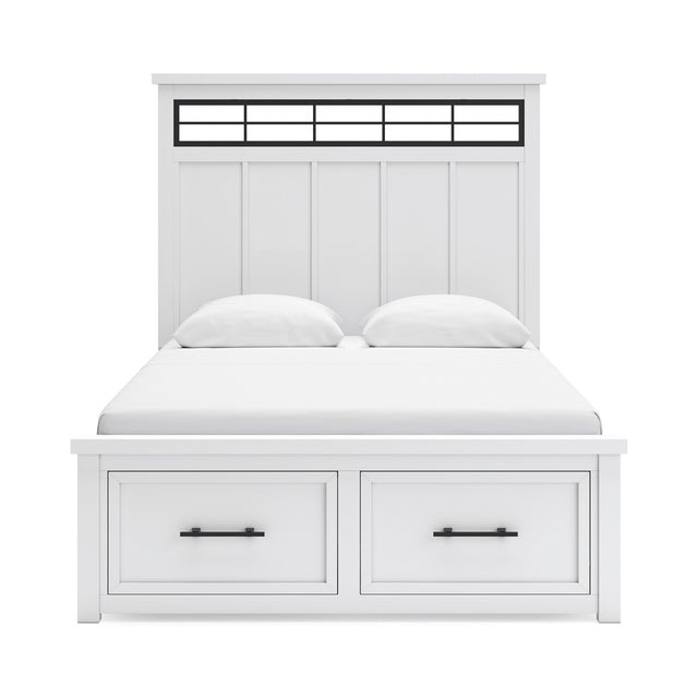 Ashbryn White Queen Storage Bed QK1104790