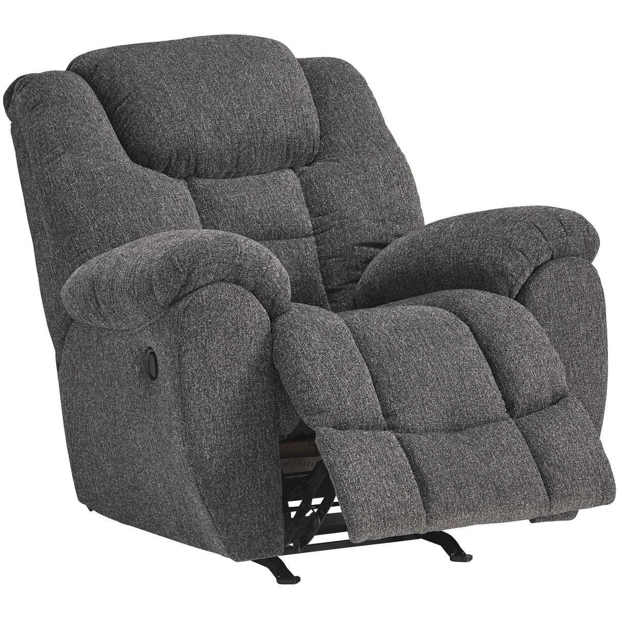 Detail view of Foreside Charcoal Rocker Recliner