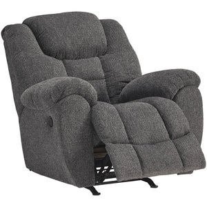 Detail view of Foreside Charcoal Rocker Recliner
