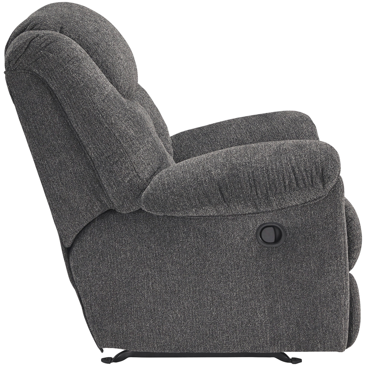 Side view of Foreside Charcoal Rocker Recliner