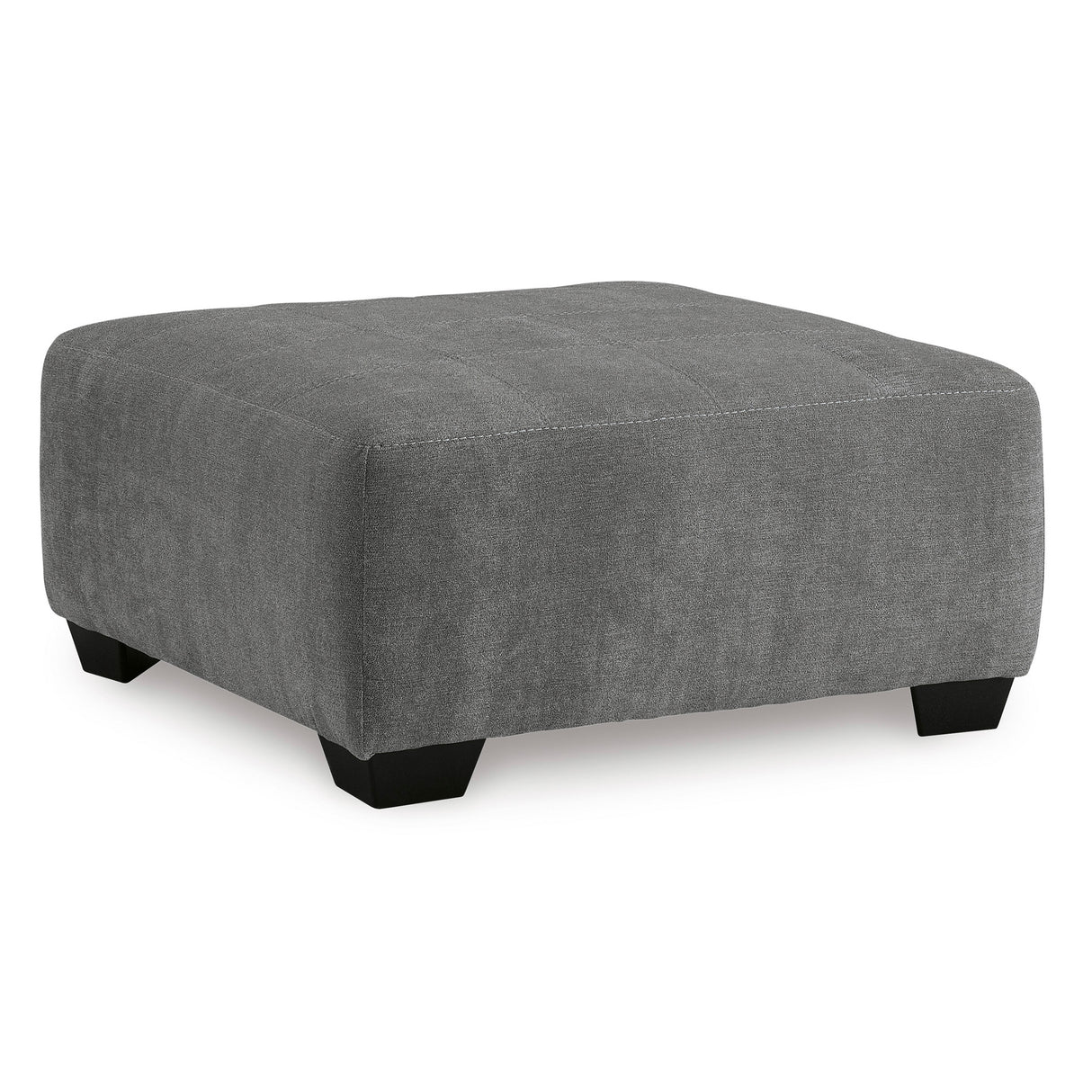 Front right view of Birkdale Court Gray Oversized Ottoman