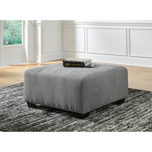 A room setting featuring Birkdale Court Gray Oversized Ottoman