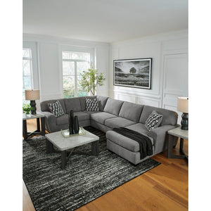 Room setting 4 featuring Birkdale Court Gray 3 Piece Right Chaise Sectional