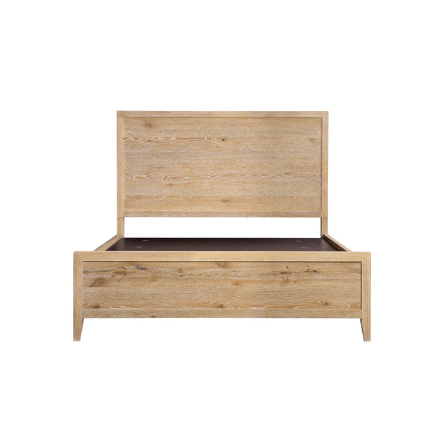 Norwich Rustic Antique Oak Queen Panel Bed QK1104808