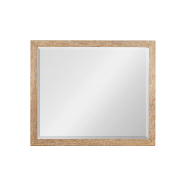 Norwich Rustic Antique Oak Landscape Mirror QK1104814