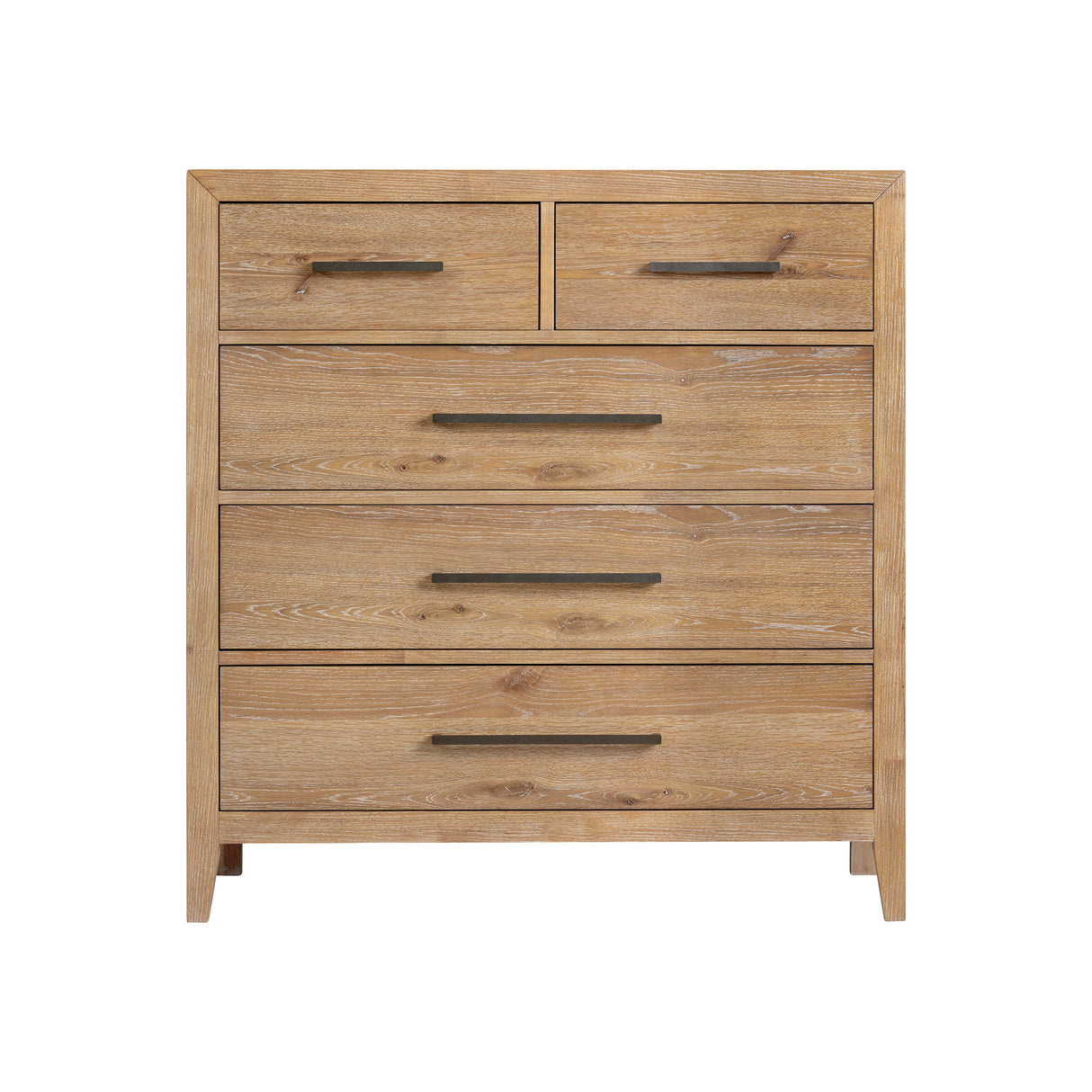 Norwich Rustic Antique Oak 5 Drawer Chest QK1104839
