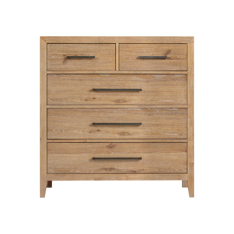 Norwich Rustic Antique Oak 5 Drawer Chest QK1104839