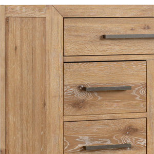 Detail view of Norwich Rustic Antique Oak Fireplace Chest