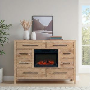 A room setting featuring Norwich Rustic Antique Oak Fireplace Chest