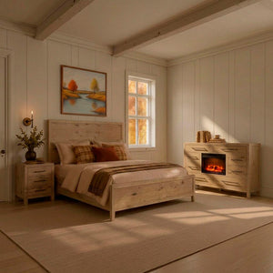 Room setting 2 featuring Norwich Rustic Antique Oak Fireplace Chest