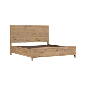 Detail view of Norwich Rustic Antique Oak King Panel Bed