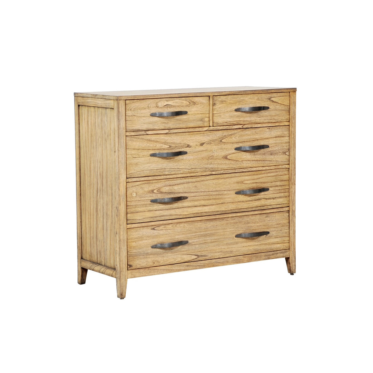 Front right view of Belgium Sandrift 5 Drawer Chest