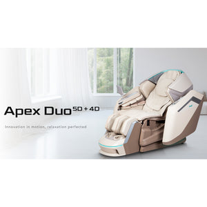 A room setting featuring Apex Duo Taupe Massage Chair