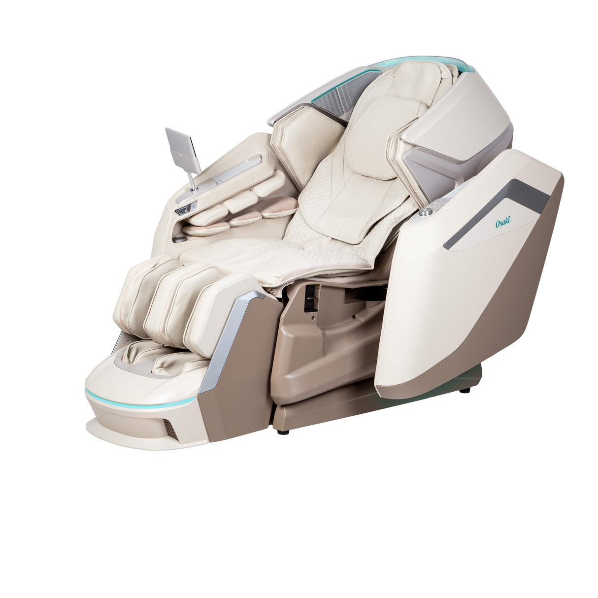 Side view of Apex Duo Taupe Massage Chair