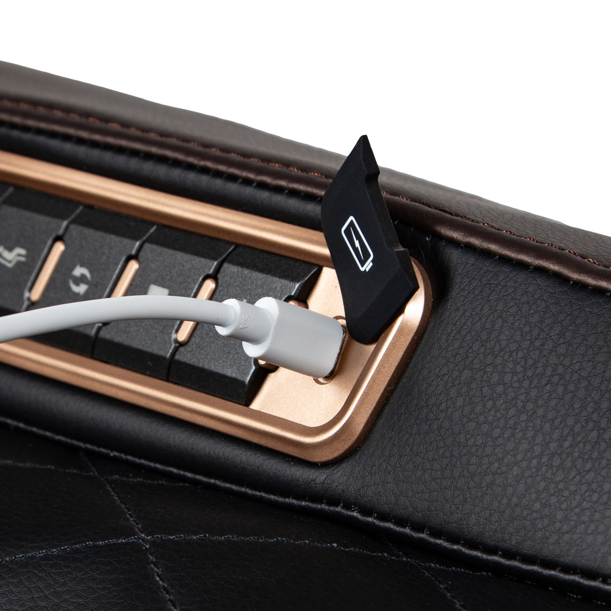 Detail view of Duke XL Taupe Massage Chair