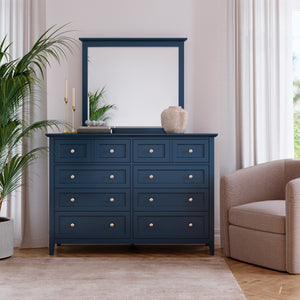 A room setting featuring Grace Blueberry Dresser