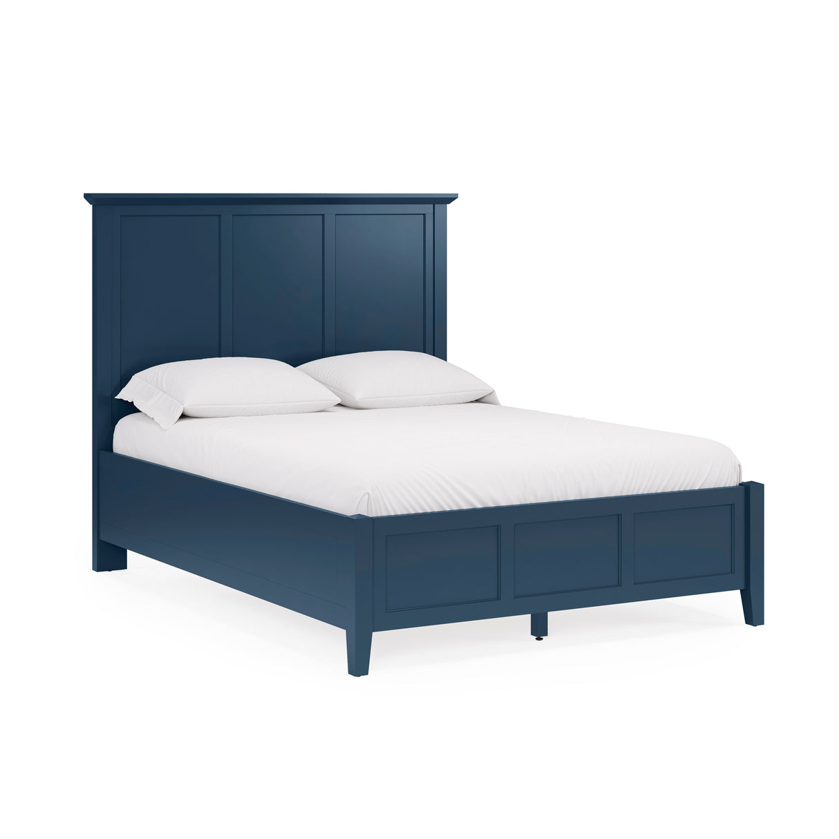 Front right view of Grace Blueberry Queen Bed
