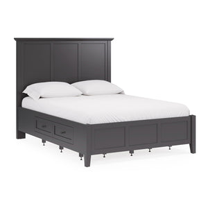 Front right view of Grace Raven Queen Storage Bed
