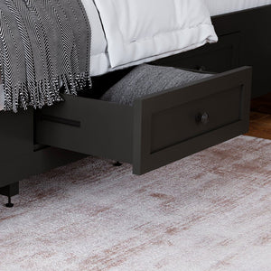 Detail view of Grace Raven Queen Storage Bed