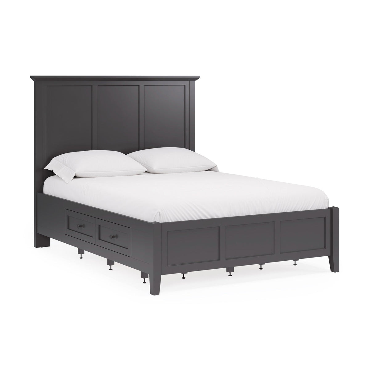 Front right view of Grace Raven King Storage Bed