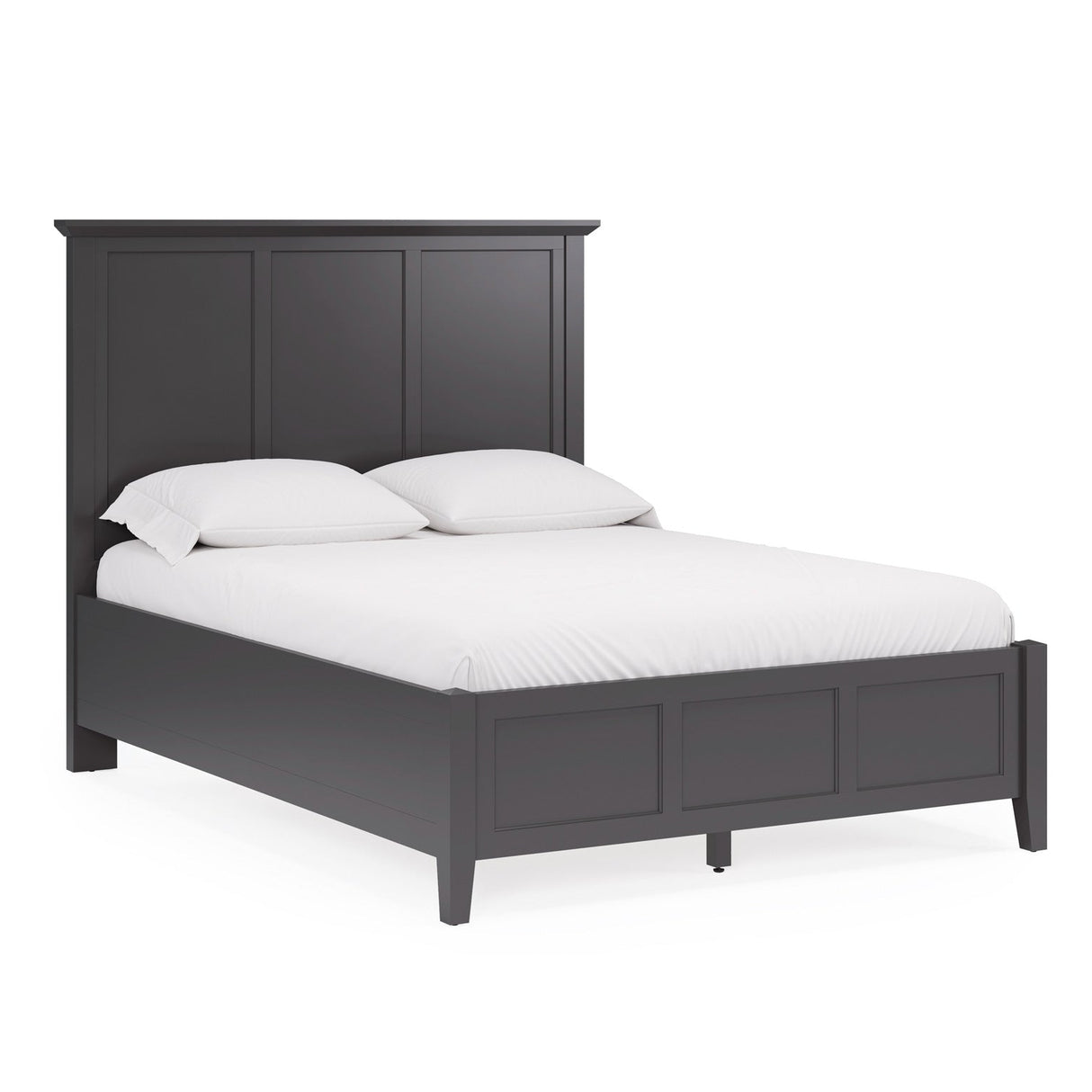 Front right view of Grace Raven Queen Bed
