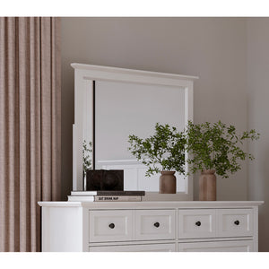 A room setting featuring Grace Snowfall Mirror