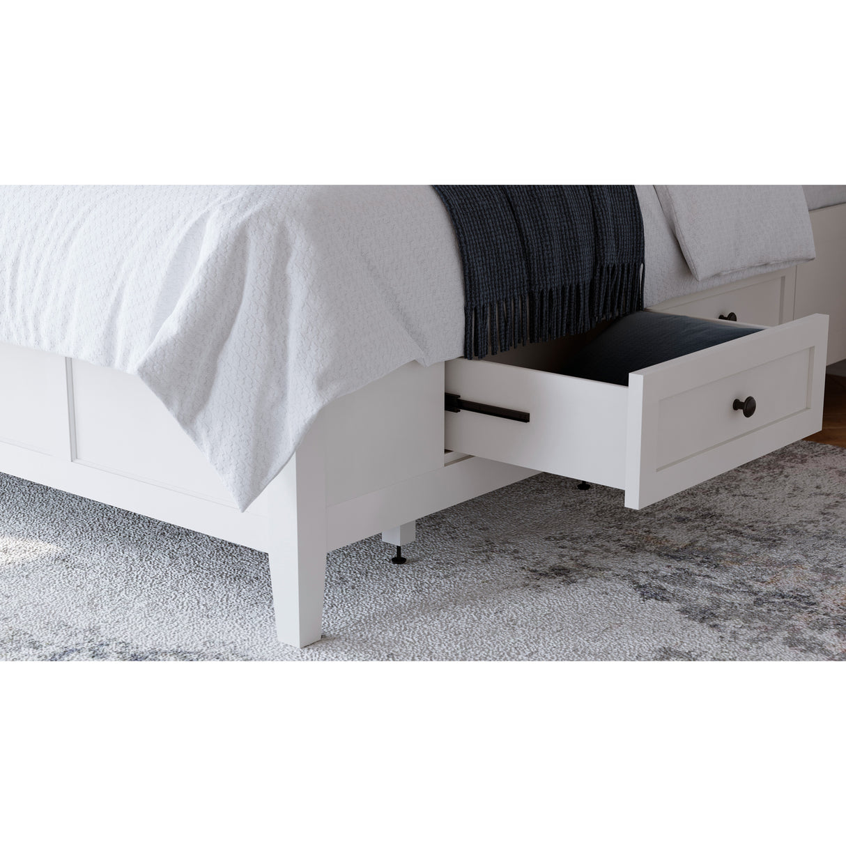 Detail view of Grace Snowfall Queen Storage Bed