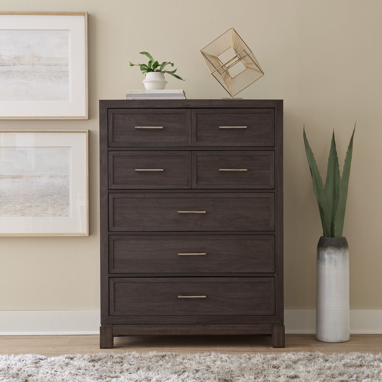 A room setting featuring Modern Edge Caffe Chest