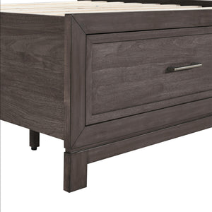 Detail view 2 of Modern Edge Caffe Queen Upholstered Storage Bed