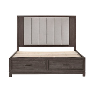 Modern Edge Caffe Queen Upholstered Storage Bed QK1105080