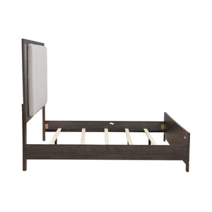 Side view of Modern Edge Caffe King Upholstered Bed