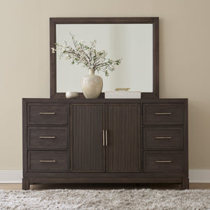 A room setting featuring Modern Edge Caffe Mirror