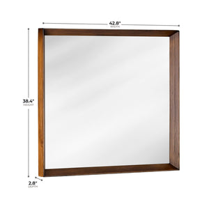 Detail image of Black Diamond Casual Honey Mirror with overlay of product dimensions
