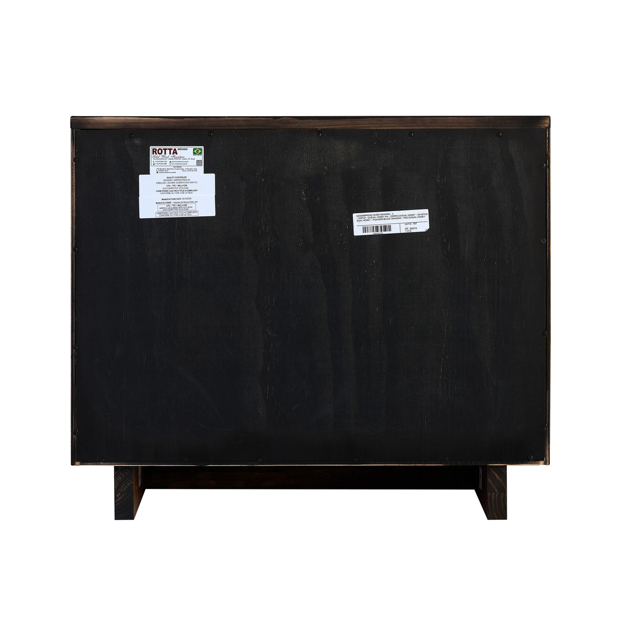 Back view of Black Diamond Casual Honey Nightstand