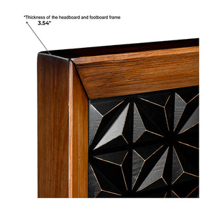 Detail view of Black Diamond Casual Honey Queen Panel Bed
