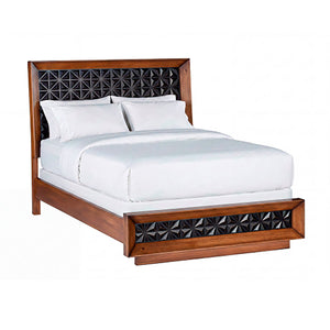 Side view of Black Diamond Casual Honey Queen Panel Bed
