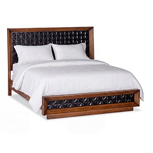 Front right view of Black Diamond Casual Honey King Panel Bed