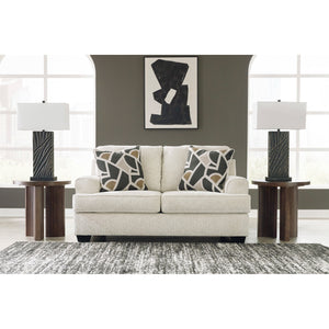 A room setting featuring Heartcort Quartz Loveseat