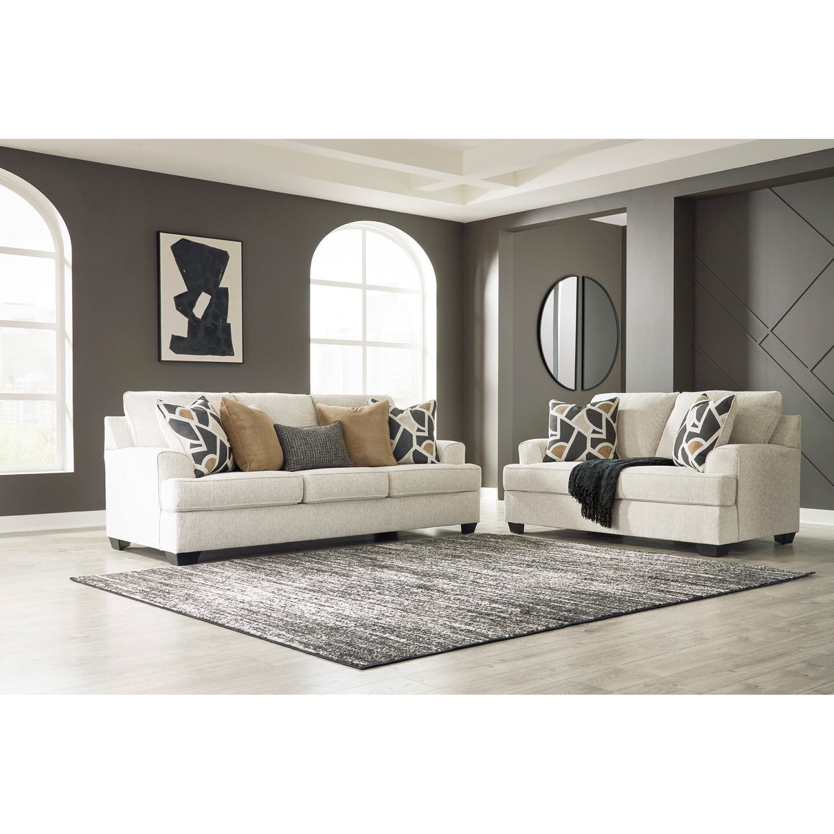 Room setting 2 featuring Heartcort Quartz Loveseat