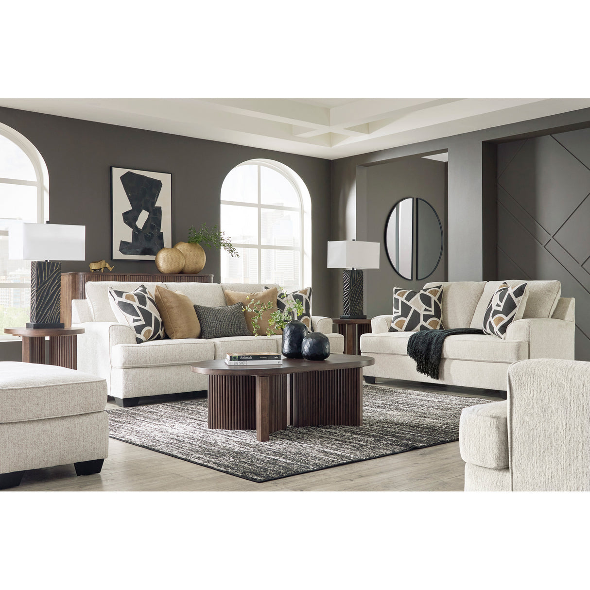 Room setting 3 featuring Heartcort Quartz Loveseat